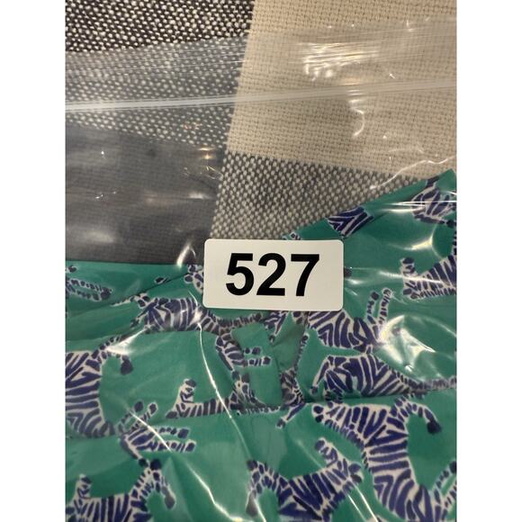 Lilly Pulitzer Winona Stretch Beautiful Dress Green Blue Zebras VNeck Statement - Picture 14 of 15